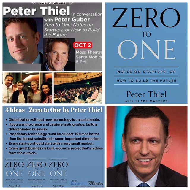 A good read! Peter Thiel. “ZERO to ONE”