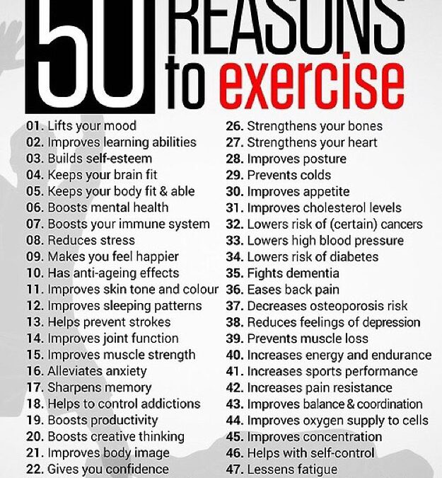 50 reasons for YOU to Exercise Fitness Family!