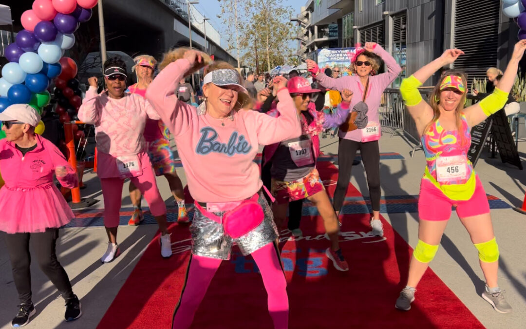 The Charity Fitness Tour stopped by The Screenland 5k supporting The “Barbie” Flash Mob ladies, Sunday, March 10, 2024