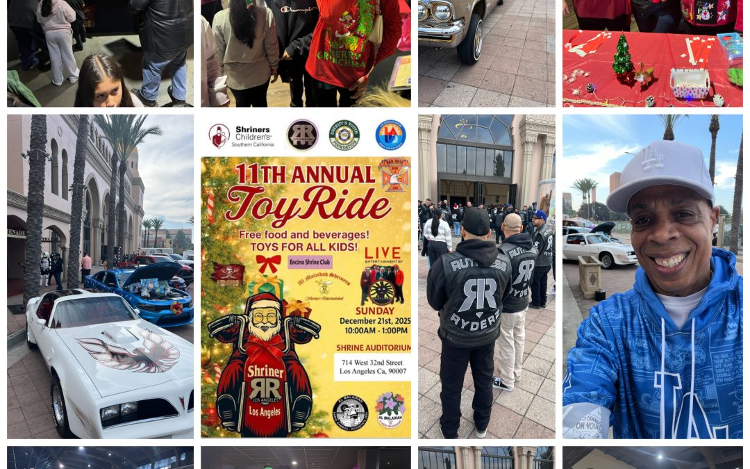 The Charity Fitness Tour bounced over to The 11th annual Toy Ride at The Shrine Auditorium, December 21, 2025